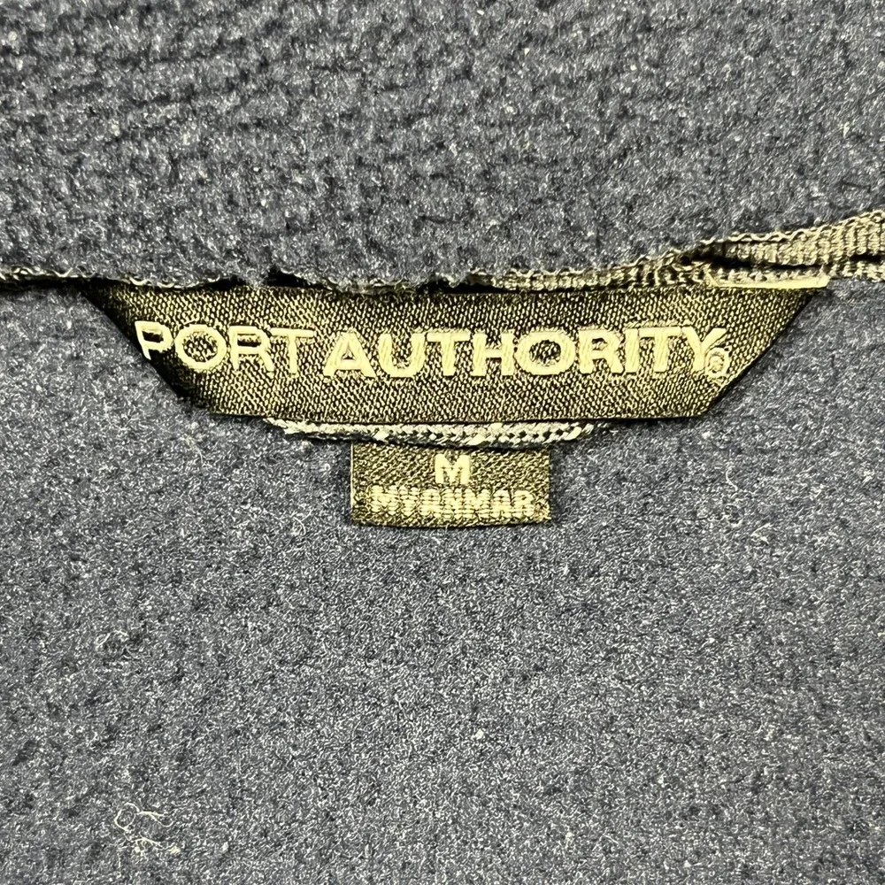 Port Authority Fleece Vest Mens Navy Blue Alpenrose‎ Dairy Logo Full Zip M